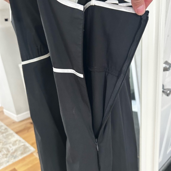Rails Jessa Cutout Maxi Dress Adjustable Straps Contrast Trim Black White M NWT - Picture 11 of 11